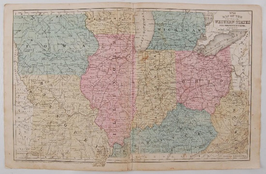 Antique No. 14 Map of the Western States of the United States