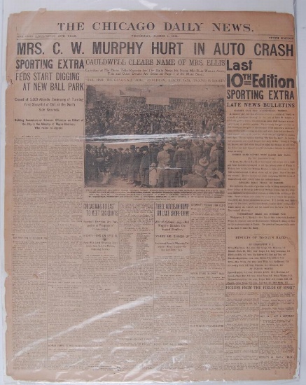 the Chicago Daily News March 4th 1914 Newspaper