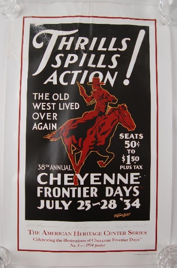 38th Annual Cheyenne Frontier Days Limited Edition Reproduction Poster