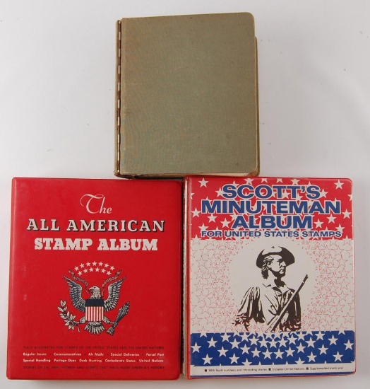 Group of 3 United States Stamp Collection Binders