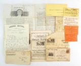 Group of Interesting Antique Letters and Passenger Tickets
