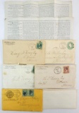 Group of 1880's Dakota Territory Envelopes, Letters, & Advertisements.