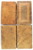 Group of 4 1780's History of the Bible Leather Bound Books