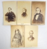 Group of 5 Abraham Lincoln Related CDV Photographs