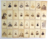 Impressive Group of 32 Antique CDV Photographs Civil War Generals