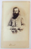 RARE Confederate General Antique CDV Photograph of James Elwell Brown Stuart Civil War