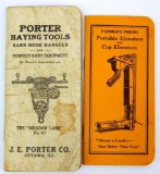 JE Porter Ottawa IL Haying Tools Book and related
