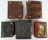 Group of 5 CDV and Tintype Photo Albums