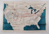 Antique Motorage February 1915 Map of the United States