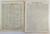 Group of 1859 New York Tribune & NY Times Newspapers