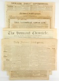 Group of antique Newspapers