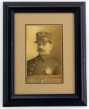 Framed Cabinet Card of South Bend Police Officer