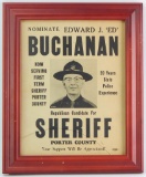 Framed Election Poster of Porter Co, Sheriff