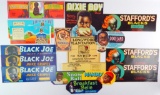 Group of 18 Black Americana Labels and Advertising
