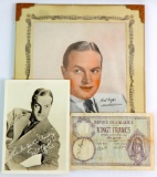 Group of 3 Bob Hope Signed Items