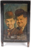 Antique Laurel and Hardy Lithograph Advertisement with Easel