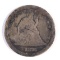 1876 seated liberty silver quarter