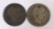 Group of two barber silver quarters