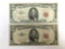 Group of 2 Lincoln 5 dollar star notes