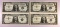 Group of 4 Washington 1 dollar silver certificates