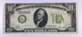 1928 B $10 federal reserve note