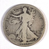 1917 - D walking liberty silver half dollar