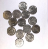 Group of 14 Eisenhower dollars