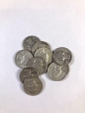 Group of 10 Washington silver quarters