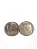 Group of 2 foreign silver coins