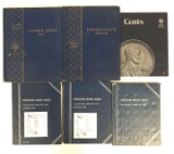 Group of six partially complete Lincoln head cent books