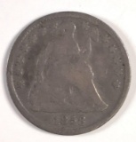1858-O seated liberty silver half dime