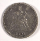 1891 seated liberty silver dime