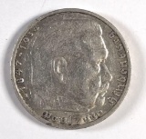 1935 German Silver 5 riechsmark