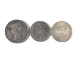 Group of three German silver 1 reichsmark and other