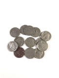 Group of 13 buffalo nickels