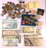 Large group of foreign currency