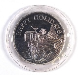 1996 happy holidays 1 ounce silver round