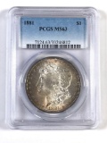 1881 - P Morgan Silver dollar
