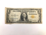 1935A North Africa one dollar yellow seal silver certificate