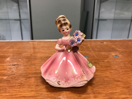 Vintage porcelain lady figurine by Josef