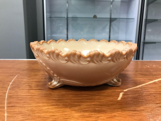 Vintage Opack footed glass bowl