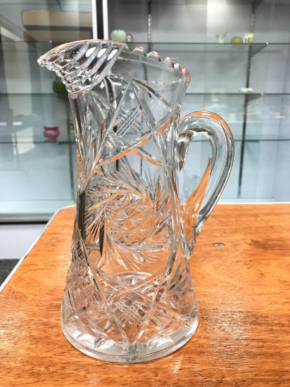 Antique cut glass pitcher