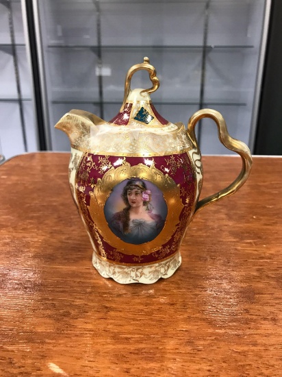 Vintage Bavarian teapot with crown marking