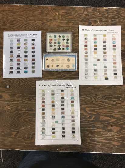 Group of gemstone identifying collections