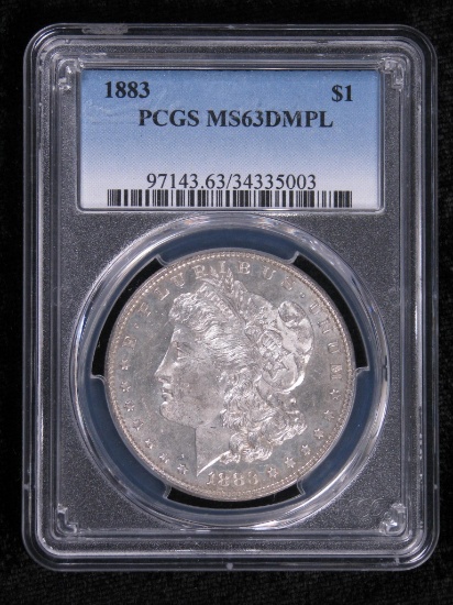 1883-P Morgan Dollar PCGS MS63DMPL