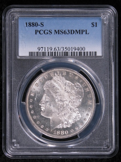 1880-S Morgan Dollar PCGS MS63DMPL