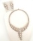 Vintage Rhinestone Necklace & Earrings Set