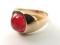 10k Yellow Gold Cabochon Ruby Ring