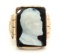 10k Yellow Gold Carved Onyx Cameo Ring