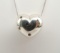 Sterling Silver Gemstone Heart Pendant with Chain